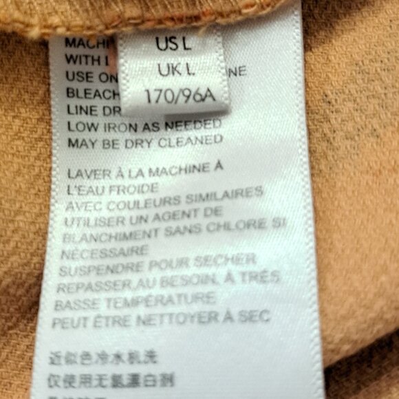 Urban Outfitters Women's Fall Chevron Stripe Corduroy Bib Overalls Sz Large-Flaw - Picture 12 of 16